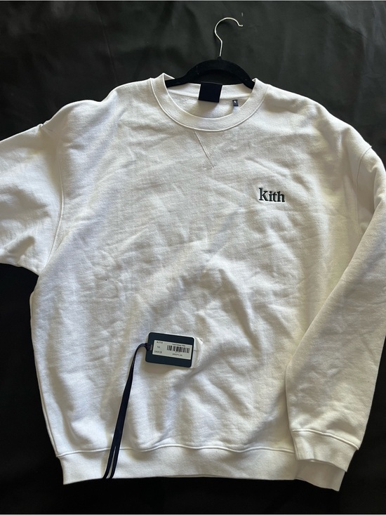 Kith Other - Kith White Crewneck Sweatshirt with Small Black Logo
